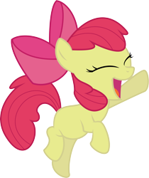 Size: 6000x7159 | Tagged: safe, artist:lightningtumble, character:apple bloom, species:earth pony, species:pony, absurd resolution, eyes closed, female, hoofbump, open mouth, simple background, smiling, solo, transparent background, vector
