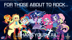 Size: 918x510 | Tagged: safe, artist:j4lambert, character:applejack, character:fluttershy, character:pinkie pie, character:rainbow dash, character:rarity, character:sunset shimmer, character:twilight sparkle, episode:shake your tail, equestria girls:rainbow rocks, g4, my little pony: equestria girls, my little pony:equestria girls, columbus blue jackets, for those about to rock, hockey, humane seven, humane six, mane six, nhl, playoffs, ponied up, stanley cup, the rainbooms