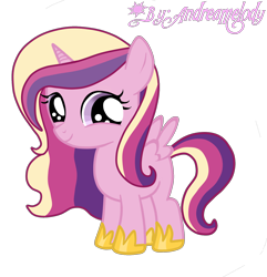 Size: 1638x1700 | Tagged: safe, artist:andreamelody, character:princess cadance, female, filly, simple background, solo, transparent background, vector