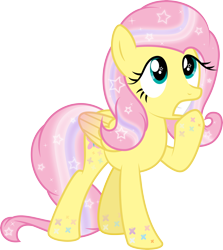 Size: 5000x5611 | Tagged: safe, alternate version, artist:meteor-spark, character:fluttershy, absurd resolution, female, rainbow power, solo