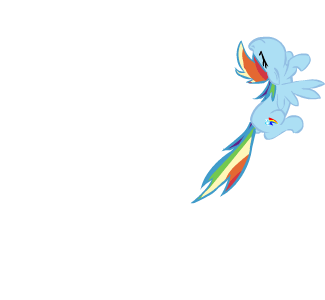Size: 325x300 | Tagged: safe, artist:warpout, character:rainbow dash, species:pegasus, species:pony, g4, animated, backflip, female, flying, good trick, jumping, simple background, solo, spinning, spread wings, white background, wings