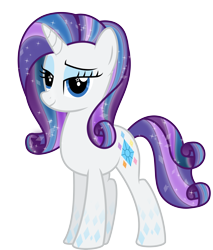 Size: 5000x5882 | Tagged: safe, artist:meteor-spark, character:rarity, absurd resolution, alternate design, female, rainbow power, solo