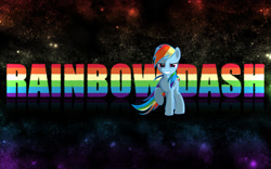 Size: 1680x1050 | Tagged: safe, artist:ex4don, artist:psyxofthoros, character:rainbow dash, species:pegasus, species:pony, female, mare, solo, space, vector, wallpaper