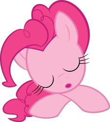 Size: 8000x8881 | Tagged: safe, artist:leadhooves, artist:quasdar, character:pinkie pie, absurd resolution, female, simple background, sleeping, solo, transparent background, vector