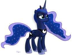 Size: 4562x3492 | Tagged: safe, artist:psyxofthoros, character:princess luna, species:alicorn, species:pony, female, simple background, solo, transparent background, vector