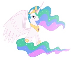 Size: 6757x5523 | Tagged: safe, artist:psyxofthoros, character:princess celestia, species:pony, absurd resolution, female, mare, simple background, solo, transparent background, vector