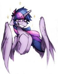 Size: 1800x2280 | Tagged: safe, artist:terror--bite, artist:the--cloudsmasher, character:twilight sparkle, character:twilight sparkle (alicorn), species:alicorn, species:pony, chest fluff, female, fluffy, mare, solo