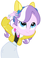 Size: 3000x4217 | Tagged: safe, artist:cool77778, character:diamond tiara, equestria girls:equestria girls, g4, my little pony: equestria girls, my little pony:equestria girls, absurd resolution, female, pony ears, simple background, solo, transparent background, vector