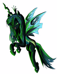 Size: 2861x3739 | Tagged: safe, artist:itsnotdaijoubu, character:queen chrysalis, species:changeling, changeling queen, female, solo