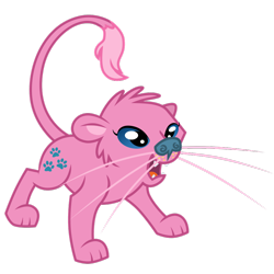 Size: 900x900 | Tagged: safe, artist:sunley, g1, g4, big cat, cat, cute, g1 to g4, generation leap, kingsley, lion, open mouth, simple background, transparent background, weapons-grade cute