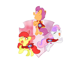 Size: 7000x6000 | Tagged: safe, artist:natsu714, character:apple bloom, character:scootaloo, character:sweetie belle, episode:crusaders of the lost mark, g4, my little pony: friendship is magic, absurd resolution, cute, cutie mark, cutie mark crusaders, the cmc's cutie marks