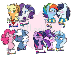 Size: 5000x4000 | Tagged: safe, artist:rarityforever, character:applejack, character:pinkie pie, character:pokey pierce, character:rainbow dash, character:rarity, character:soarin', character:starlight glimmer, character:trixie, character:twilight sparkle, character:twilight sparkle (alicorn), species:alicorn, species:earth pony, species:pegasus, species:pony, ship:pokeypie, ship:rarijack, ship:soarindash, ship:startrix, ship:twistarlight, ship:twixie, agender, agender pride flag, alternate hairstyle, asexual, asexual pride flag, bi twi, bigender, bigender pride flag, bilight sparkle, biromantic, bisexual pride flag, blushing, clothing, female, female to male, gay, gender headcanon, horn ring, lesbian, lgbt, lovewins, male, male to female, mare, pansexual, pansexual pride flag, polyamory, polysexual, polysexual pride flag, pride, scarf, sexuality, sexuality headcanon, shipping, stallion, straight, trans female, trans male, transgender, transgender pride flag, twixstar