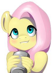 Size: 1316x1811 | Tagged: safe, artist:lucky-jacky, character:fluttershy, species:anthro, episode:scare master, g4, my little pony: friendship is magic, bust, cute, face, female, lip bite, scene interpretation, shyabetes, simple background, smiling, solo, transparent background