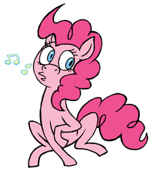 Size: 594x682 | Tagged: safe, artist:darlimondoll, character:pinkie pie, female, solo, whistling