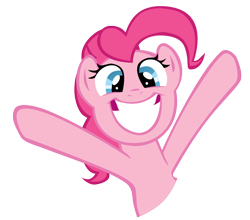 Size: 800x704 | Tagged: safe, artist:haloreplicas, character:pinkie pie, hug, irrational exuberance, simple background, smiling, transparent background, vector