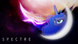 Size: 1920x1080 | Tagged: safe, artist:dadrian, artist:ineedfire, artist:kybel, artist:minhbuinhat99, artist:mr-loco-moto, character:princess luna, species:alicorn, species:pony, female, flowing mane, mare, moon, reflection, solo, space, stars, text, vector, wallpaper