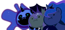 Size: 1366x642 | Tagged: safe, artist:haloreplicas, character:nightmare moon, character:princess luna, night guard, simple background, transparent background, vector, wut face