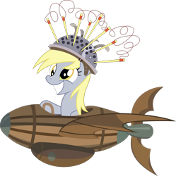Size: 3000x3007 | Tagged: safe, artist:midnightblitzz, character:derpy hooves, species:pegasus, species:pony, episode:slice of life, g4, my little pony: friendship is magic, cute, female, funny, mare, muffin 1, rocket, simple background, solo, transparent background, vector