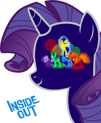 Size: 992x1209 | Tagged: safe, artist:alexeigribanov, character:rarity, angry, crossover, disgusted, fear, inside out, joy, pixar, pony creator, sadness, sadness (inside out)