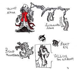 Size: 935x855 | Tagged: safe, artist:krashface, oc, oc:vellus tenebris, beast, bloodborne, crossover, hunter, hunter of monsters, monster hunter, werewolf
