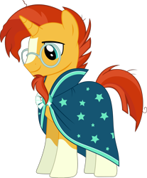Size: 2500x3020 | Tagged: safe, artist:bluetech, character:sunburst, species:pony, episode:the crystalling, g4, my little pony: friendship is magic, .svg available, happy, inkscape, looking down, male, simple background, smiling, solo, transparent background, unkempt mane, vector