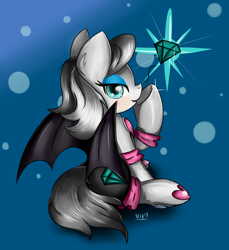Size: 2480x2708 | Tagged: safe, artist:nika191319, species:bat pony, species:pony, clothing, emerald, gem, ponified, rouge the bat, solo, sonic the hedgehog (series)