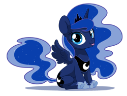 Size: 800x604 | Tagged: safe, artist:miikanism, character:princess luna, species:alicorn, species:pony, chibi, cute, female, lunabetes, mare, simple background, sitting, solo, tongue out, transparent background