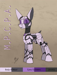 Size: 3983x5217 | Tagged: safe, artist:php122, oc, oc only, oc:m.p.c.p.a., species:pony, cute, female, mare, reference sheet, robot