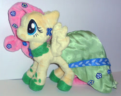 Size: 732x582 | Tagged: safe, artist:sophillia, character:fluttershy, clothing, dress, gala dress, irl, photo, plushie, solo