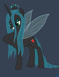 Size: 2550x3300 | Tagged: safe, artist:nuka-kitty, character:queen chrysalis, species:alicorn, species:pony, female, insect wings, ponified, solo, species swap