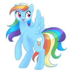 Size: 2000x2000 | Tagged: safe, artist:orcakisses, character:rainbow dash, female, open mouth, rearing, simple background, solo, transparent background