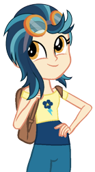 Size: 364x657 | Tagged: safe, artist:trixiesparkle63, base used, character:indigo zap, my little pony:equestria girls, clothing, cute, female, happy, simple background, smiling, solo, transparent background, vector, zapabetes