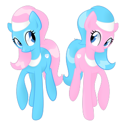 Size: 2000x2000 | Tagged: safe, artist:orcakisses, character:aloe, character:lotus blossom, species:earth pony, species:pony, duo, female, mare, simple background, spa twins, transparent background