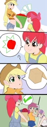 Size: 864x2316 | Tagged: safe, artist:pugilismx, character:apple bloom, character:applejack, character:scootaloo, character:sweetie belle, boxing, comic, cutie mark crusaders, humanized, pictogram, pixiv
