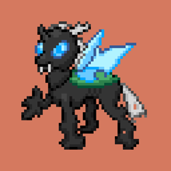 Size: 512x512 | Tagged: safe, artist:phonicb∞m, character:thorax, species:changeling, crossover, male, pixel art, pokémon, rom hack, solo