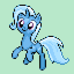 Size: 512x512 | Tagged: safe, artist:phonicb∞m, character:trixie, species:pony, species:unicorn, crossover, cute, diatrixes, female, pixel art, pokémon, rom hack, solo, to saddlebags and back again