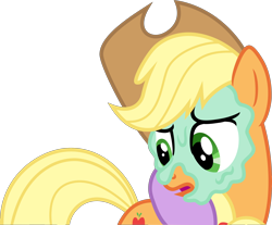 Size: 3000x2481 | Tagged: safe, artist:lman225, character:applejack, species:earth pony, species:pony, episode:look before you sleep, g4, my little pony: friendship is magic, female, mud mask, simple background, solo, transparent background, vector