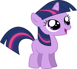 Size: 5177x4587 | Tagged: safe, artist:lman225, character:twilight sparkle, absurd resolution, blank flank, cute, female, filly, filly twilight sparkle, get, looking up, open mouth, simple background, smiling, solo, transparent background, vector, x00000 milestone