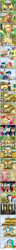 Size: 700x10650 | Tagged: safe, artist:crimsonbugeye, artist:nnxmnd, character:apple bloom, character:bon bon, character:flam, character:flim, character:fluttershy, character:lyra heartstrings, character:pinkie pie, character:princess celestia, character:rainbow dash, character:rarity, character:sweetie drops, episode:the super speedy cider squeezy 6000, g4, my little pony: friendship is magic, comic, flim flam brothers, spanish, translation
