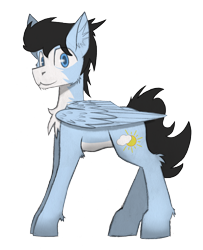 Size: 3134x3869 | Tagged: safe, artist:php122, oc, oc only, oc:solar chaser, species:pegasus, species:pony, derpibooru community collaboration, 2017 community collab, cheek fluff, simple background, smiling, solo, transparent background