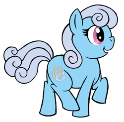 Size: 425x416 | Tagged: safe, artist:darlimondoll, character:linky, character:shoeshine, species:earth pony, species:pony, background pony, female, mare, simple background, solo, white background