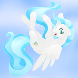 Size: 2000x2000 | Tagged: safe, artist:orcakisses, oc, oc only, oc:fanfair falls, species:pegasus, species:pony, falling, female, mare, solo