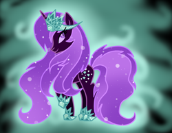 Size: 800x622 | Tagged: safe, artist:purpleloverpony, character:amethyst star, character:sparkler, species:pony, species:unicorn, female, hoof shoes, nightmarified, raised hoof, solo