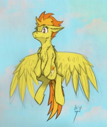 Size: 3681x4388 | Tagged: safe, artist:php122, character:spitfire, species:pegasus, species:pony, absurd resolution, blank, caption this!, female, flying, sketch, solo, thousand yard stare