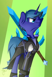 Size: 2000x3000 | Tagged: safe, artist:atomic8497, oc, oc only, oc:steadfast, species:pony, species:unicorn, clothing, high res, male, pointy nose, solo, stallion