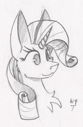 Size: 2106x3210 | Tagged: safe, artist:php122, character:rarity, species:pony, species:unicorn, female, lineart, monochrome, sketch, solo, traditional art
