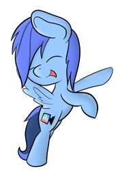 Size: 2368x3425 | Tagged: safe, artist:mintysketch, oc, oc only, oc:rainy visualz, species:pegasus, species:pony, happy, open mouth, simple background, solo, standing, transparent background