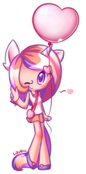 Size: 393x790 | Tagged: safe, artist:lillynya, character:light heart, species:anthro, species:pony, species:unguligrade anthro, species:unicorn, g2, female, light heart, race swap, solo