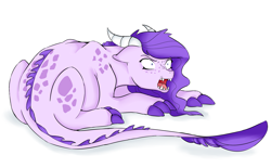 Size: 3105x1925 | Tagged: safe, artist:soft-arthropod, oc, oc only, oc:crystal clarity, parent:rarity, parent:spike, parents:sparity, species:dracony, kilalaverse, female, hybrid, interspecies offspring, offspring, pregnant, simple background, solo, white background