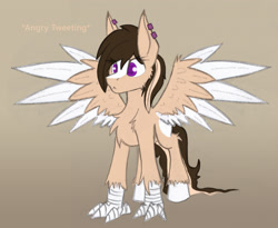 Size: 3004x2462 | Tagged: safe, artist:php122, oc, oc only, oc:buttercream scotch, species:hippogriff, art trade, blaze (coat marking), claws, cute, female, solo, spread wings, wings